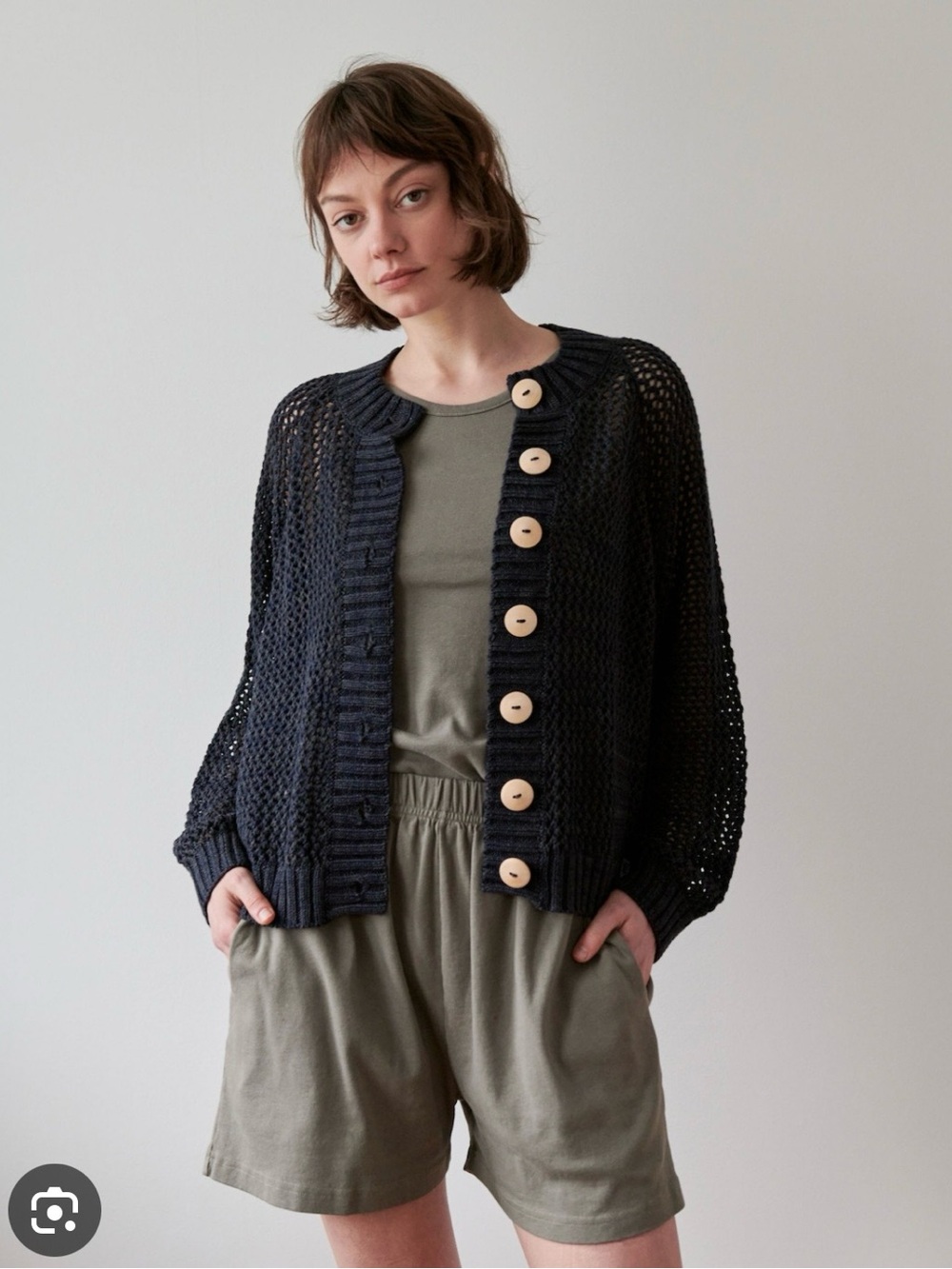 Wol Hide - Mesh Bomber cardigan. Size M/L -